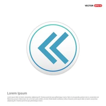 Back Icon - white circle button Stock Illustration
