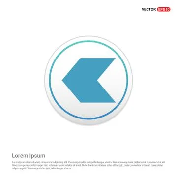 Back Icon - white circle button Stock Illustration