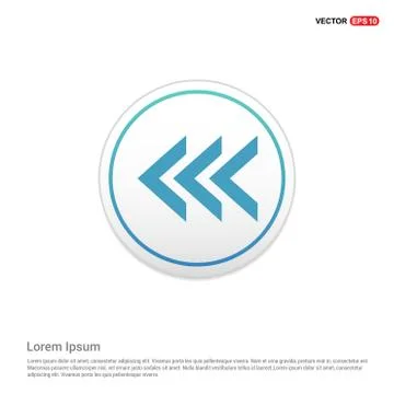 Back Icon - white circle button Stock Illustration