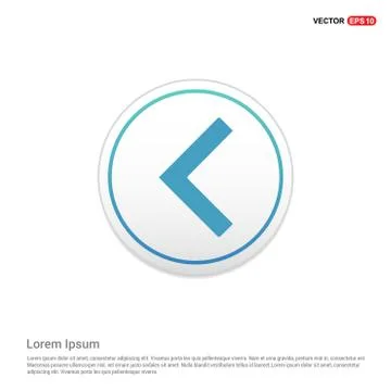 Back Icon - white circle button Stock Illustration