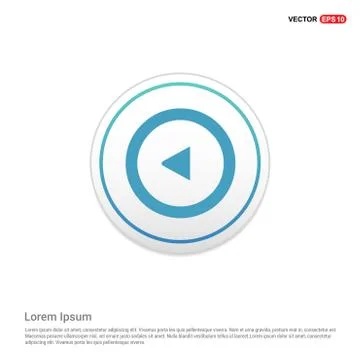 Back Icon - white circle button Stock Illustration