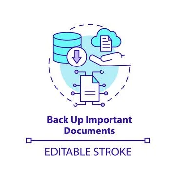 Back up important documents concept icon イラスト素材