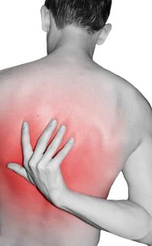 Back injury Foto stock
