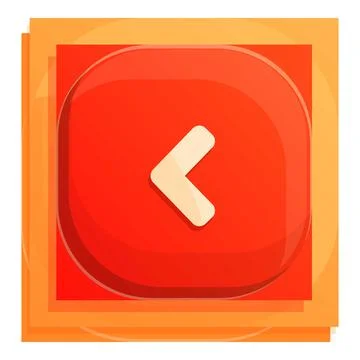 Back interface button icon, cartoon style Stock Illustration