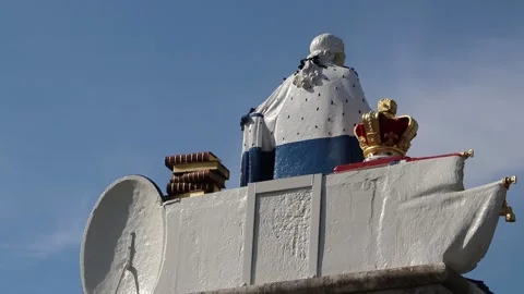 Back of king george the third statue weymouth 스톡 동영상 137265524