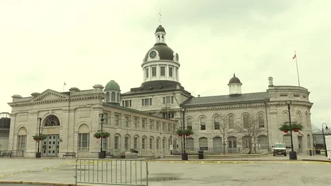 The back of Kingston Town hall Video stock 79276970
