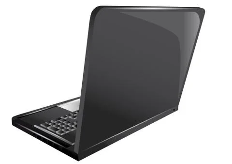 Back laptop Stock Illustration