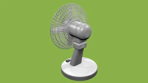 BACK LEFT AXO VIEW OF DESKTOP FAN ANIMATION Vídeos de archivo 98614797