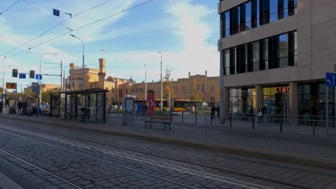 BACK LEFT - Driver side driving plate - Wroclaw, Poland. polandwroclaw0001 Stock Footage 163711858