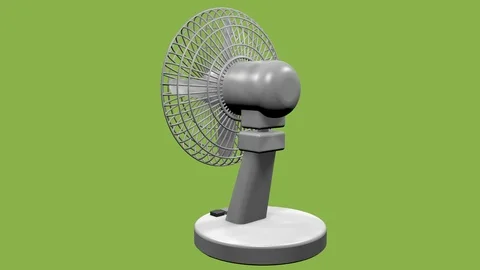 BACK LEFT VIEW OF DESKTOP FAN ANIMATION Vídeos de archivo 98607453