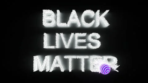 Back lives matter Rods falling Stock Footage 135737055
