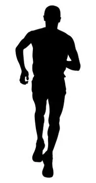 Back man runner Stock Illustration