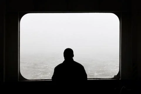 The back of a man's silhouette Stock Photos
