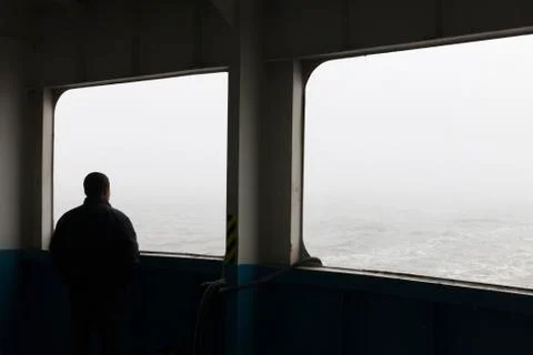 The back of a man's silhouette Stock Photos