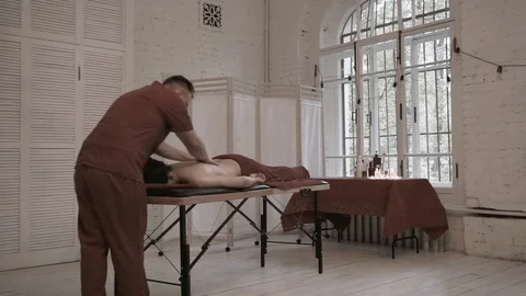 Back massage and stretch Stock Footage 92126898
