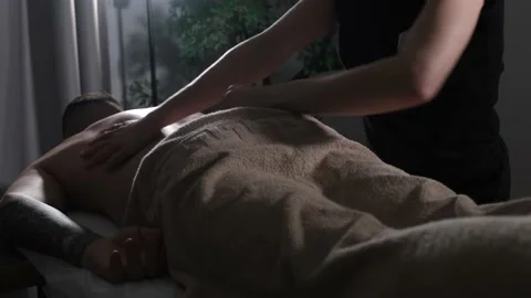 Back massage in classical technique Video stock 169637254