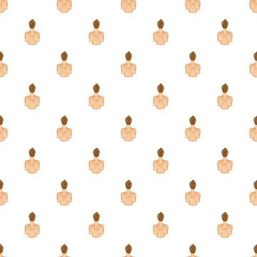 Back massage pattern, cartoon style Stock Illustration