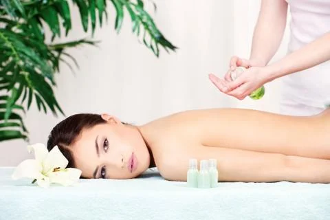 Back massage Stock Photos