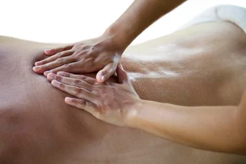 Back massage 스톡 사진