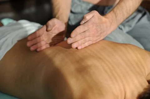 Back massage Stock Photos