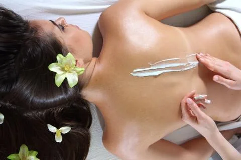 Back massage Stock Photos