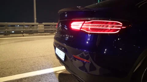 The back of a Mercedes car. Stock Footage 150106579