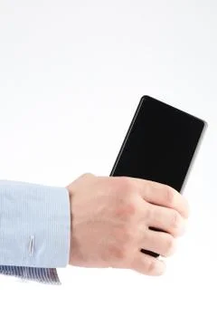 Back of modern smartphone Stock Photos