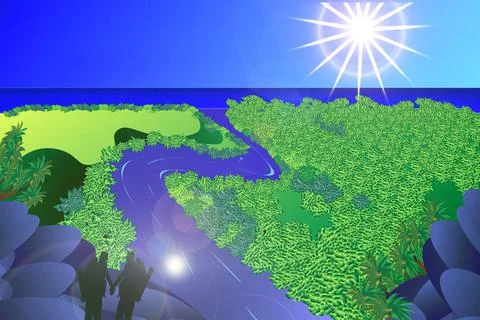 Back to Nature unpled Stock Illustration