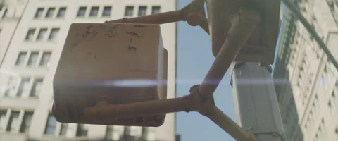 Back of a New York City Intersection Walk Sign with Cracked Paint Stock Footage 208760543