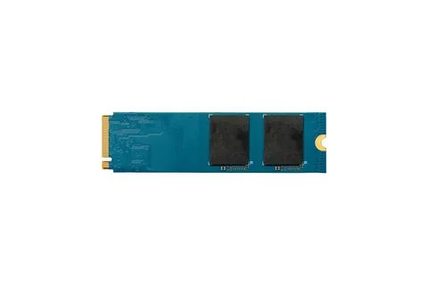 Back of NVMe M.2 Solid State Drive (SSD) isolated on white background Stock Photos