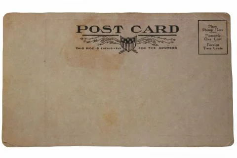 Back of old post card Stock Photos
