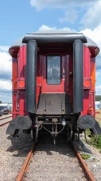 Back of a old train By Linus Foto stock