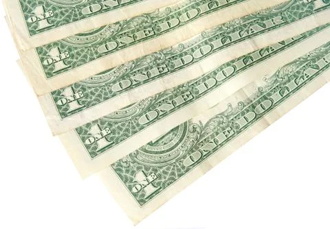 Back of one dollar bills background Stock Photos