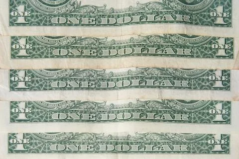 Back of one dollar bills background Stock Photos