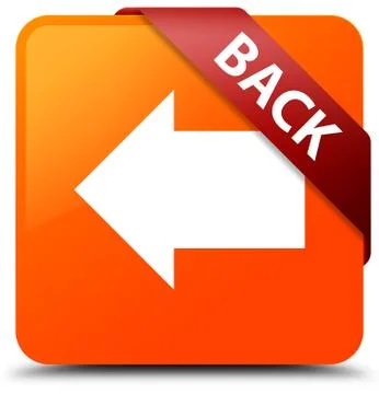 Back orange square button red ribbon in corner Stock Illustration