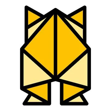 Back origami animal icon vector flat Stock Illustration