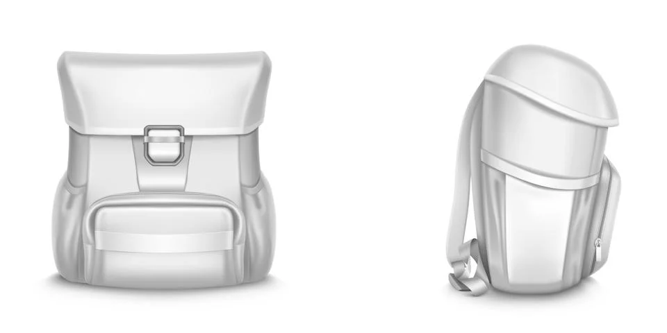 Back pack vector mockup, backpack, kids schoolbag Stock Illustration