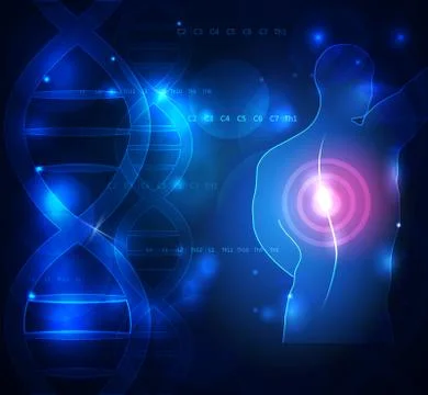 Back pain abstract scientific background Stock Illustration