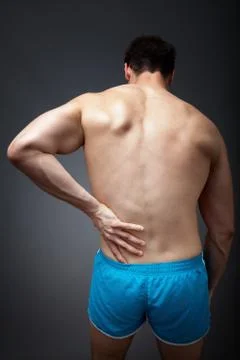 Back pain concept Stock Photos