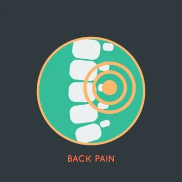 BACK PAIN logo vector Stock Illustration