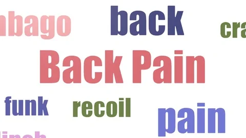 Back Pain Tag Cloud Animated Isolated Vídeos de archivo 103560992