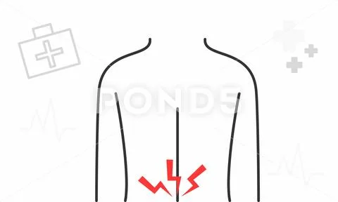 Back pain vector Ilustraciones de archivo