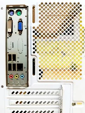 Back Panel of Computer Case Stock Photos