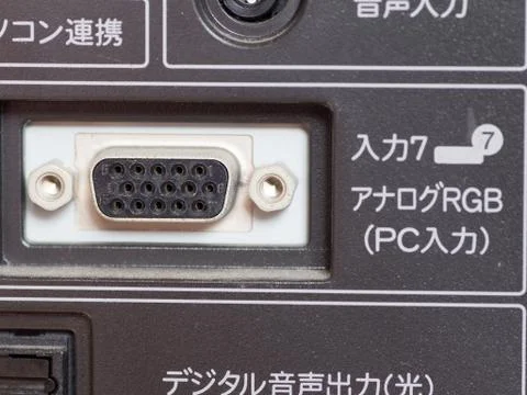Back panel of a television, VGA Stock Photos