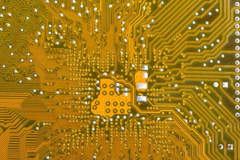 Back part of the printed-circuit board Stock Photos