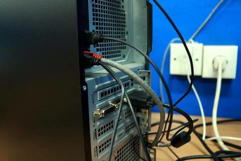 The back of a personal computer Stock Photos