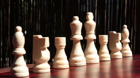 Back Pieces on Chess Board 動画素材 54289060