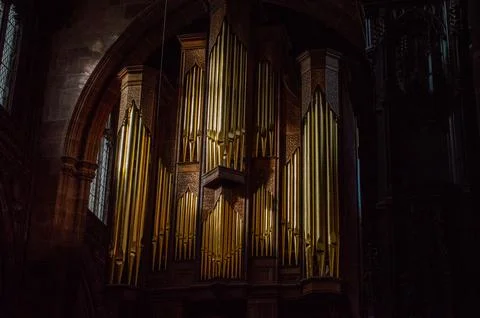 Back of Pipe Organ Stock Photos