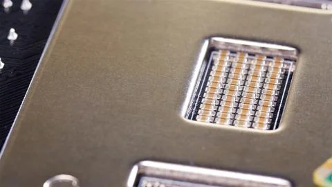 Back plates of dual CPU server mainboard Foto stock