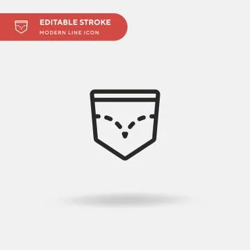 Back Pocket Simple vector icon. Illustration symbol design template for web m Stock Illustration